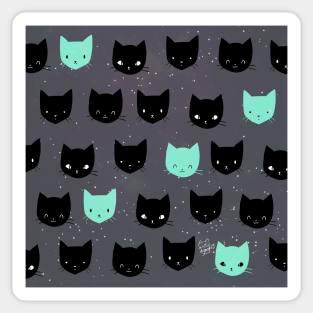 kitty - gray Sticker